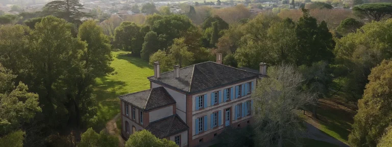 Maison ancienne au cœur d’un grand parc arboré à L’Union, commune desservie pour l’élagage près de Toulouse – Elagage Toulouse (31)